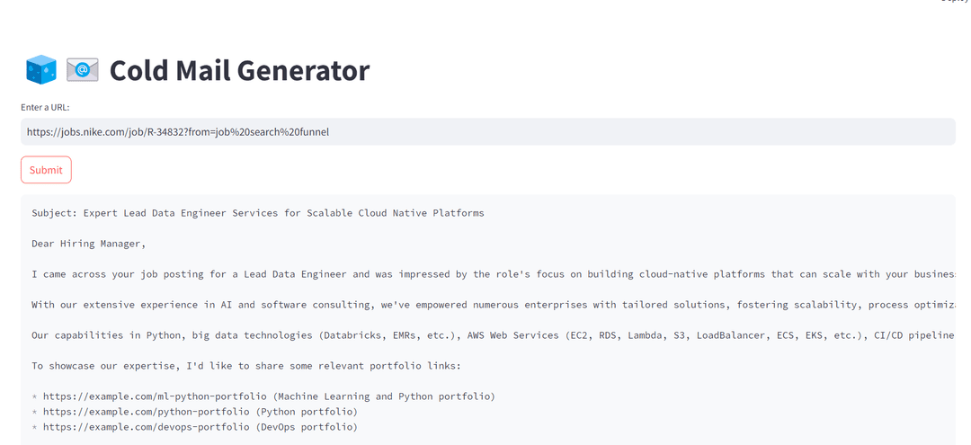 Business Email Generator